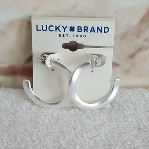New Lucky Brand Wave Hoop Earrings